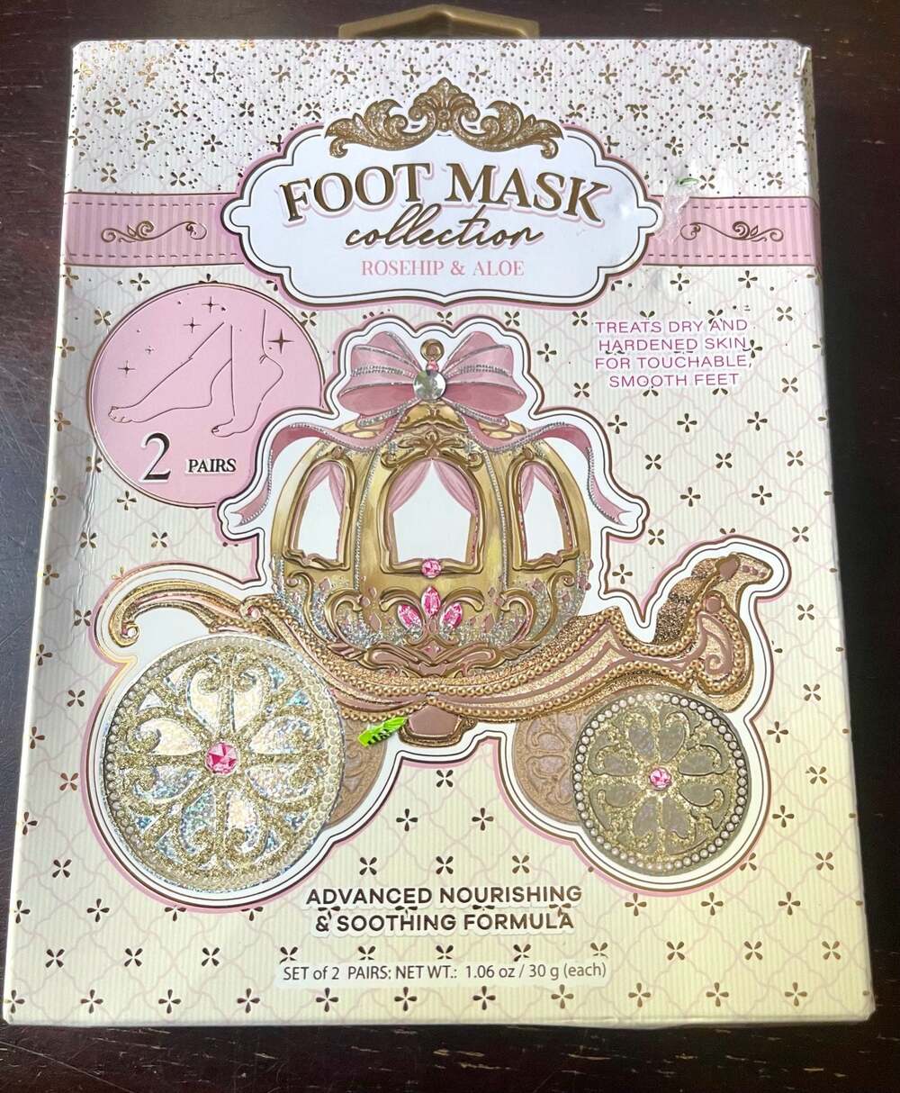 Enchanté Rosehip & Aloe Foot Masks 2 Pairs New